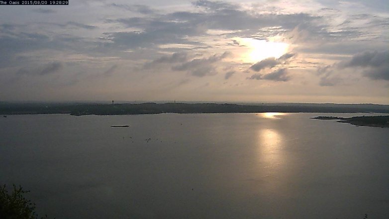 Lake Travis webcam, August 20, 2015 6:35 PM CT