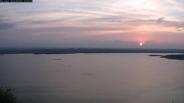 Lake Travis webcam, August 20, 2015 7:05 PM CT