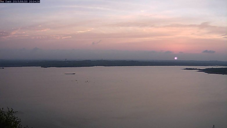 Lake Travis webcam, August 20, 2015 7:10 PM CT