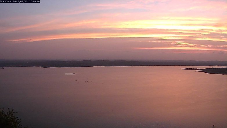 Lake Travis webcam, August 20, 2015 7:20 PM CT