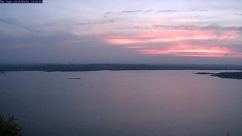 Lake Travis webcam, August 20, 2015 7:30 PM CT