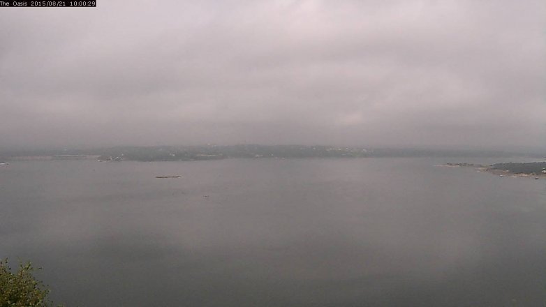Lake Travis webcam, August 21, 2015 9:05 AM CT