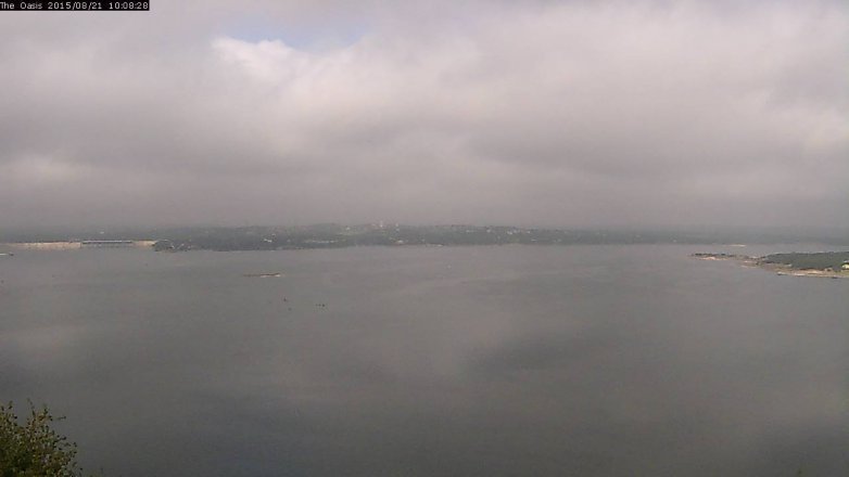 Lake Travis webcam, August 21, 2015 9:15 AM CT