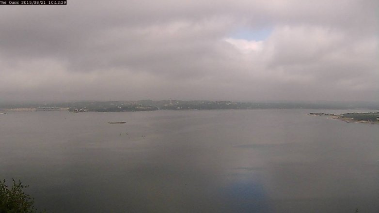 Lake Travis webcam, August 21, 2015 9:20 AM CT