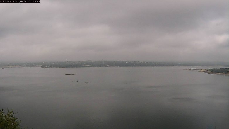 Lake Travis webcam, August 21, 2015 9:25 AM CT