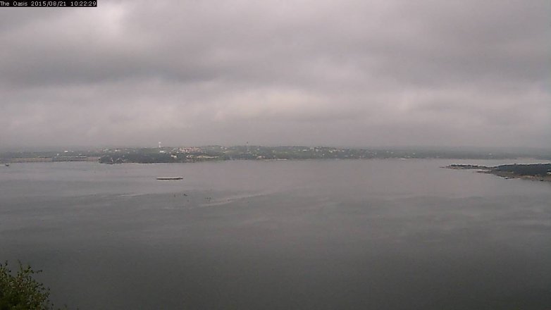 Lake Travis webcam, August 21, 2015 9:30 AM CT