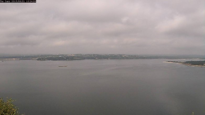 Lake Travis webcam, August 21, 2015 9:40 AM CT