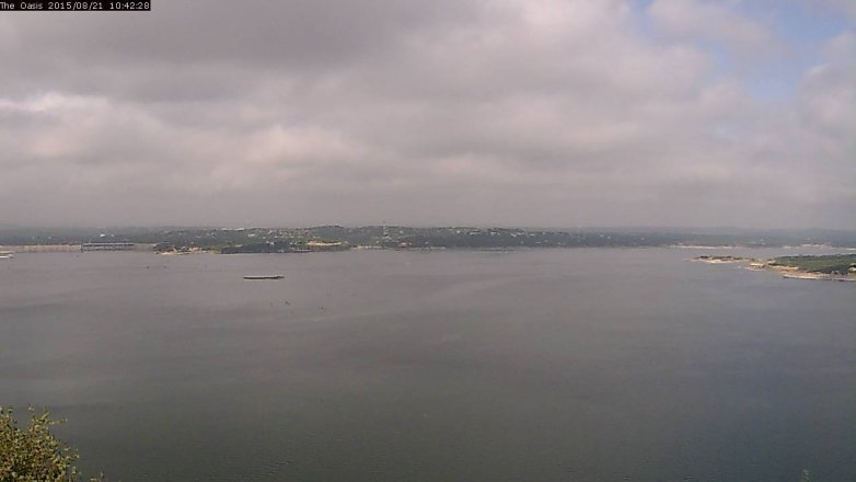 Lake Travis webcam, August 21, 2015 9:50 AM CT