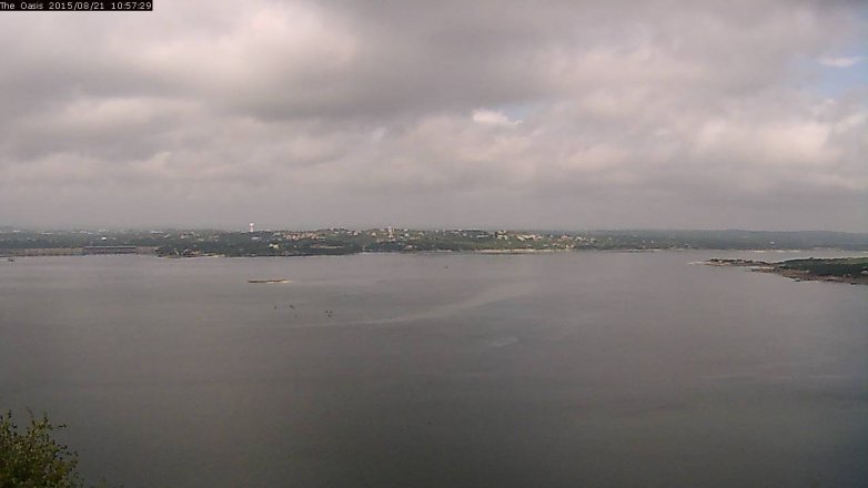 Lake Travis webcam, August 21, 2015 10:05 AM CT