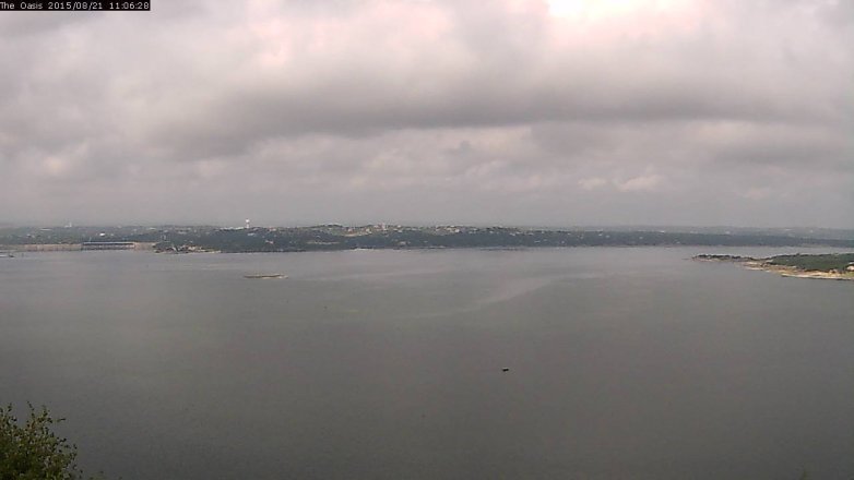 Lake Travis webcam, August 21, 2015 10:10 AM CT