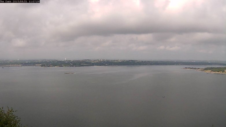 Lake Travis webcam, August 21, 2015 10:15 AM CT