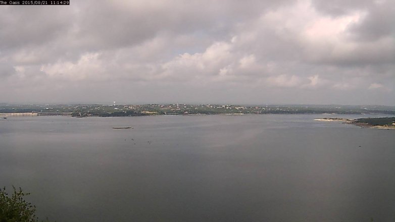 Lake Travis webcam, August 21, 2015 10:20 AM CT