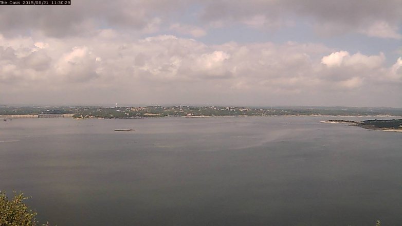 Lake Travis webcam, August 21, 2015 10:35 AM CT
