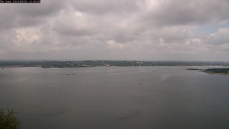 Lake Travis webcam, August 21, 2015 10:50 AM CT