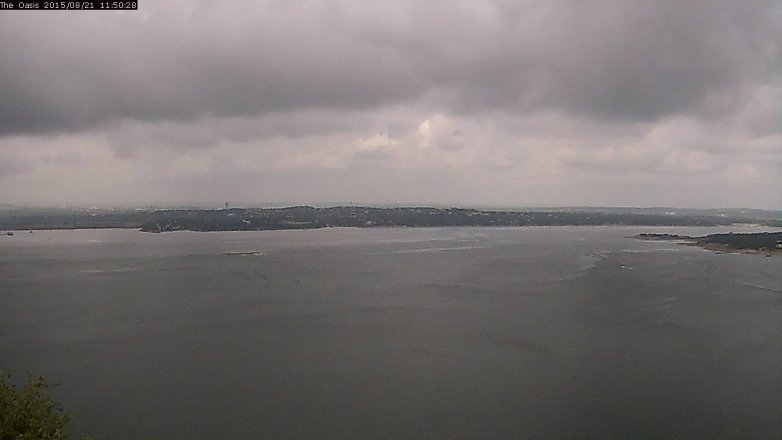 Lake Travis webcam, August 21, 2015 10:55 AM CT