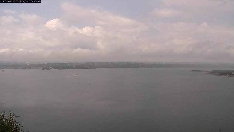 Lake Travis webcam, August 21, 2015 11:35 AM CT