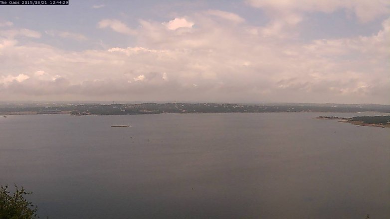 Lake Travis webcam, August 21, 2015 11:50 AM CT