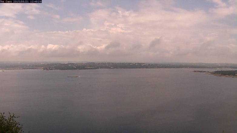 Lake Travis webcam, August 21, 2015 11:55 AM CT