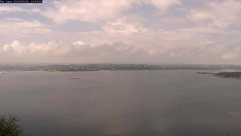Lake Travis webcam, August 21, 2015 12:00 PM CT