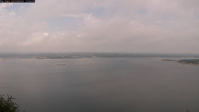 Lake Travis webcam, August 21, 2015 12:10 PM CT