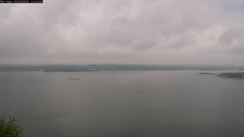 Lake Travis webcam, August 21, 2015 12:20 PM CT