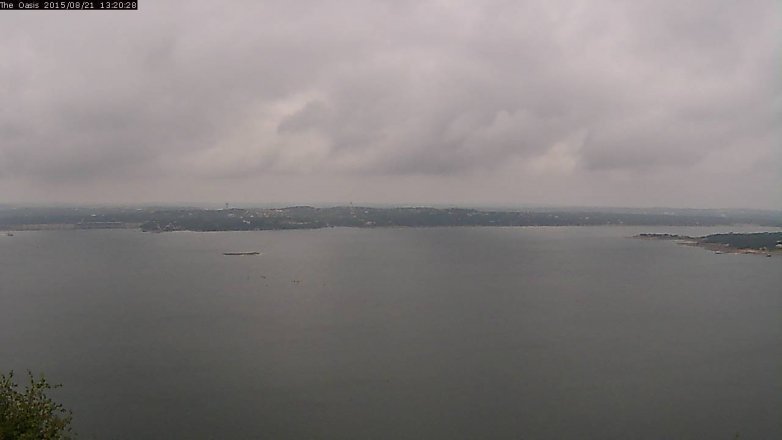 Lake Travis webcam, August 21, 2015 12:25 PM CT