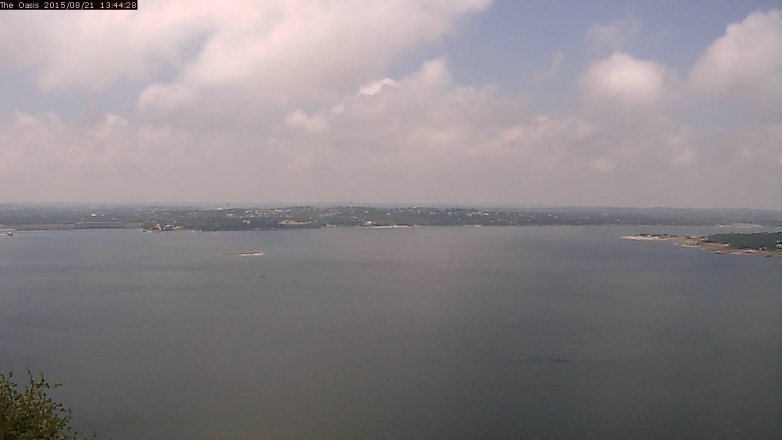 Lake Travis webcam, August 21, 2015 12:50 PM CT