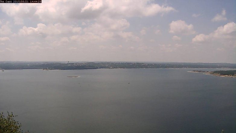 Lake Travis webcam, August 21, 2015 1:50 PM CT