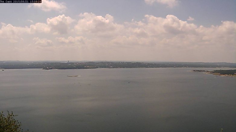 Lake Travis webcam, August 21, 2015 2:15 PM CT