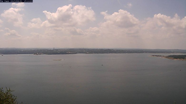 Lake Travis webcam, August 21, 2015 2:20 PM CT