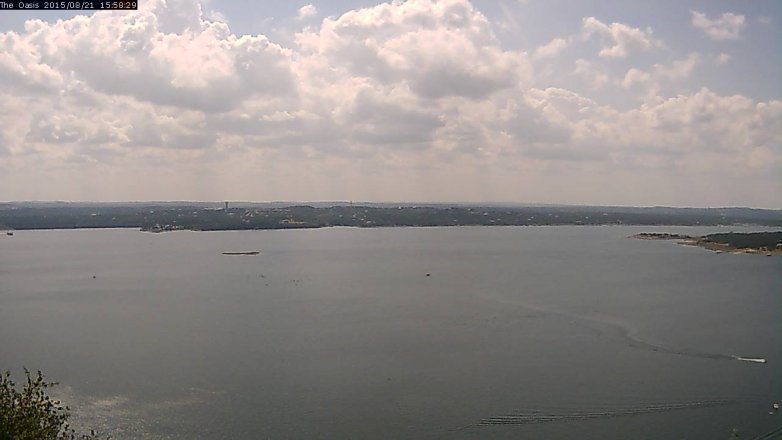 Lake Travis webcam, August 21, 2015 3:05 PM CT
