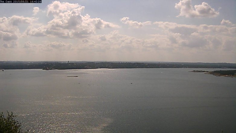 Lake Travis webcam, August 21, 2015 3:50 PM CT