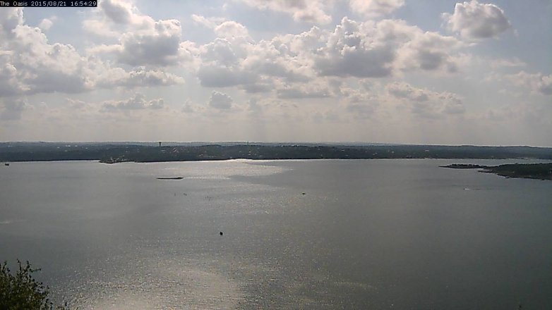 Lake Travis webcam, August 21, 2015 4:00 PM CT