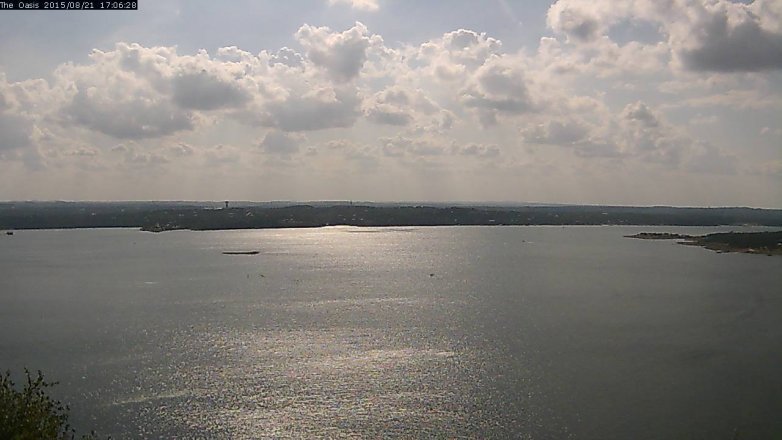 Lake Travis webcam, August 21, 2015 4:10 PM CT