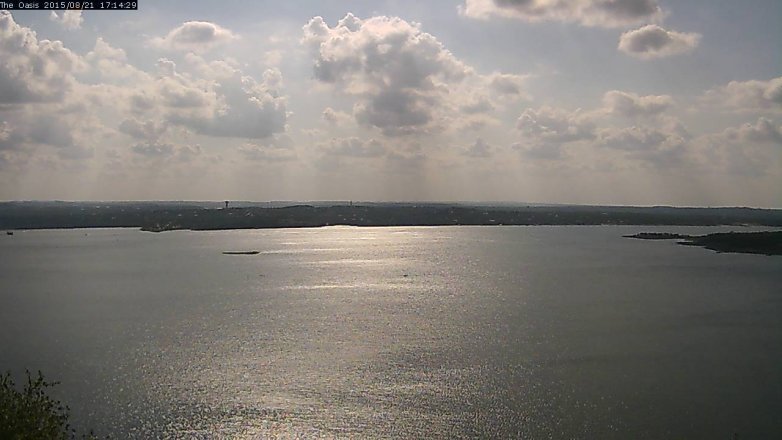 Lake Travis webcam, August 21, 2015 4:20 PM CT