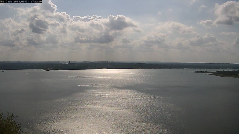 Lake Travis webcam, August 21, 2015 4:30 PM CT