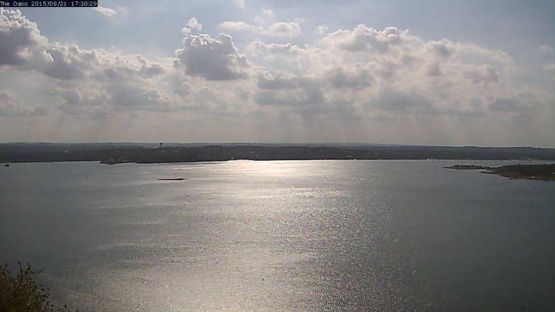 Lake Travis webcam, August 21, 2015 4:35 PM CT