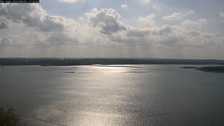 Lake Travis webcam, August 21, 2015 4:40 PM CT