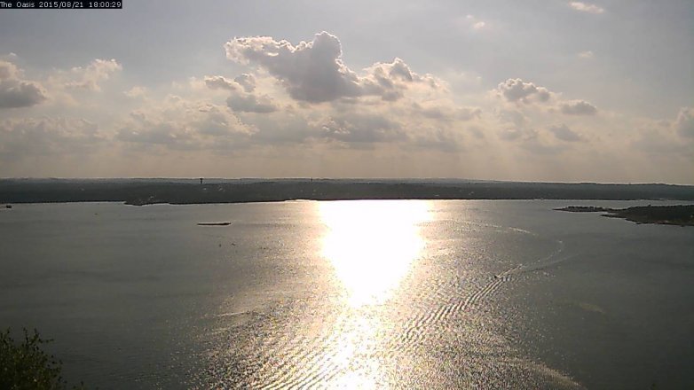Lake Travis webcam, August 21, 2015 5:05 PM CT