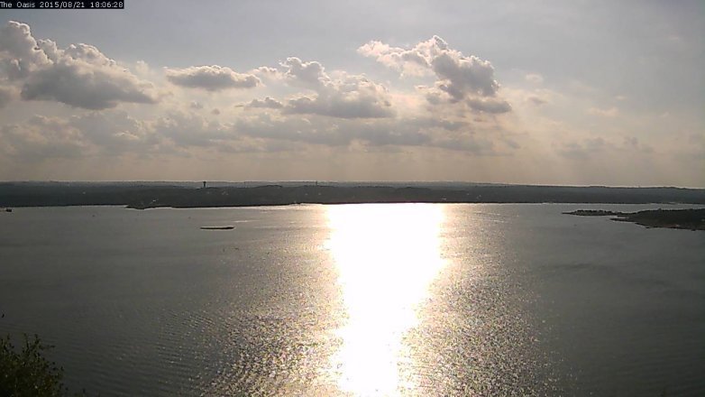 Lake Travis webcam, August 21, 2015 5:10 PM CT
