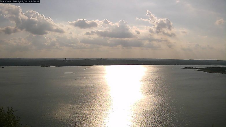 Lake Travis webcam, August 21, 2015 5:15 PM CT