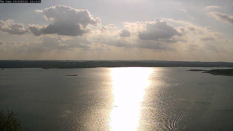 Lake Travis webcam, August 21, 2015 5:20 PM CT