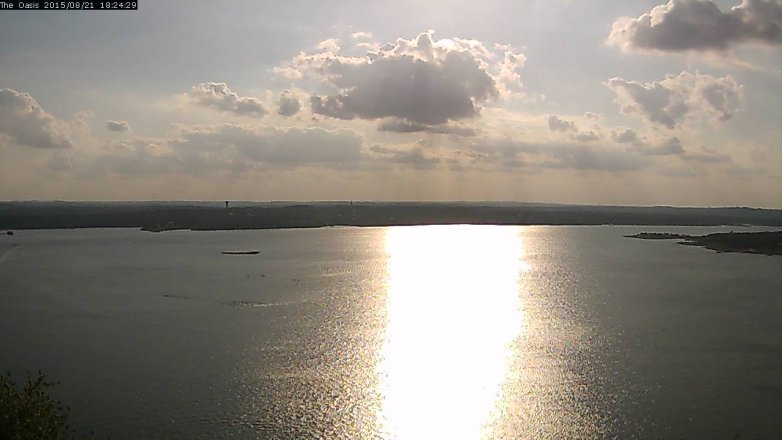 Lake Travis webcam, August 21, 2015 5:30 PM CT