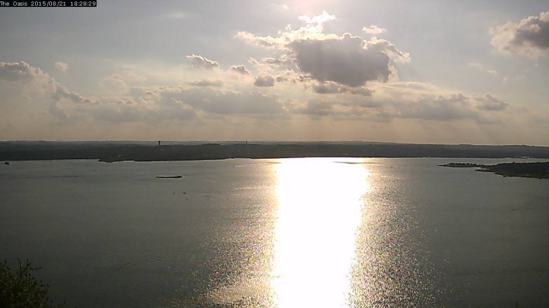 Lake Travis webcam, August 21, 2015 5:35 PM CT