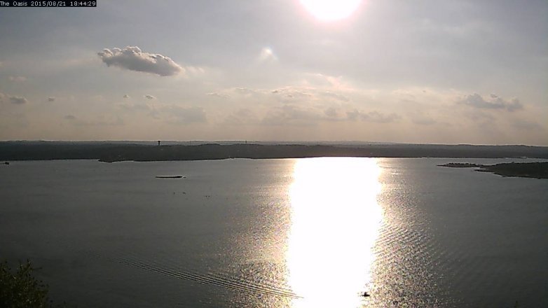 Lake Travis webcam, August 21, 2015 5:50 PM CT
