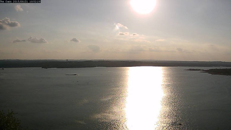 Lake Travis webcam, August 21, 2015 6:00 PM CT