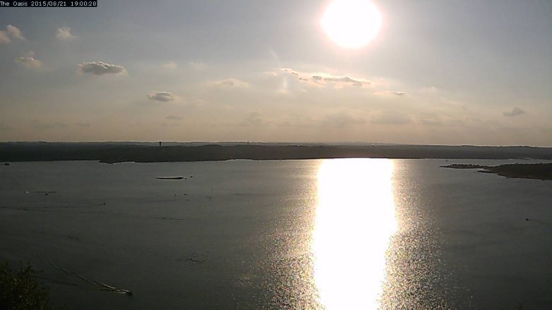 Lake Travis webcam, August 21, 2015 6:05 PM CT