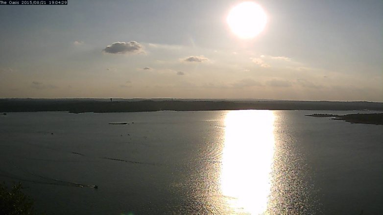 Lake Travis webcam, August 21, 2015 6:10 PM CT