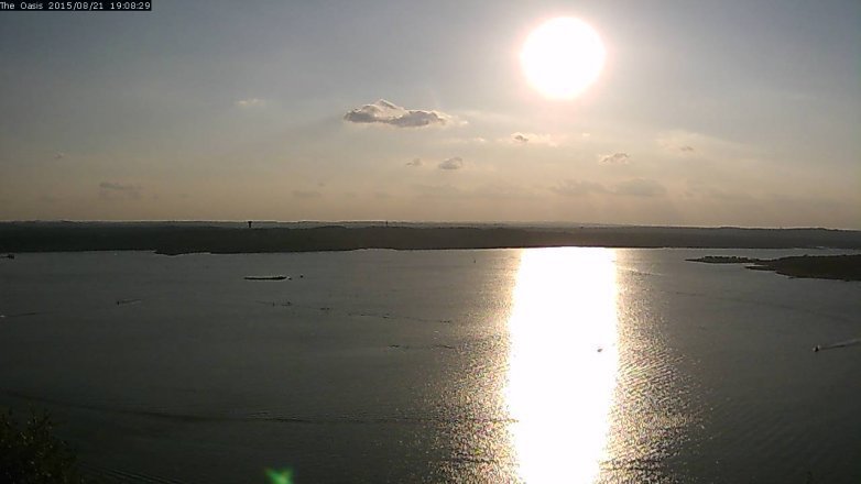 Lake Travis webcam, August 21, 2015 6:15 PM CT