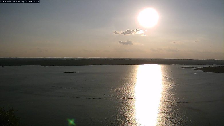 Lake Travis webcam, August 21, 2015 6:20 PM CT